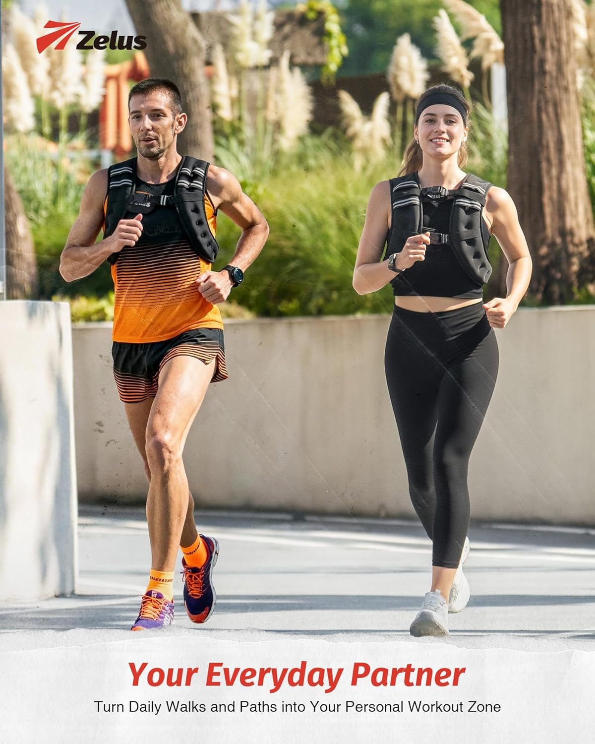 Weighted Vest, 6Lb/8Lb/12Lb/16Lb/20Lb/25Lb/30Lb Weight Vest with Reflective Stripe for Workout, Strength Training, Running, Fitness, Muscle Building, Weight Loss, Weightlifting